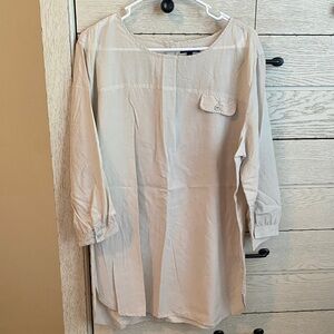 Beige Long Sleeve Cool Tunic